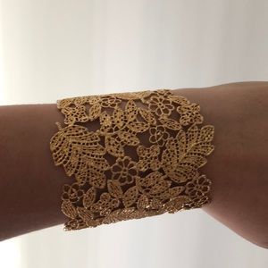 Gold cuff bracelet